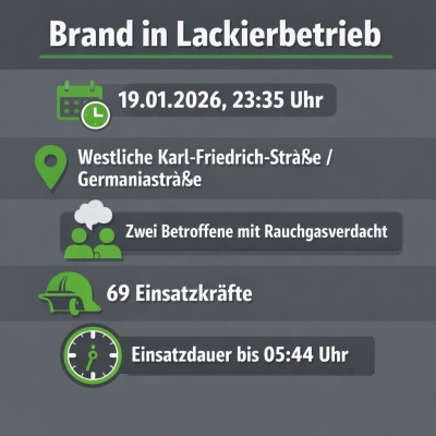 Pforzheim: Brand in Lackierbetrieb in Pforzheim verursacht hohen Sachschaden